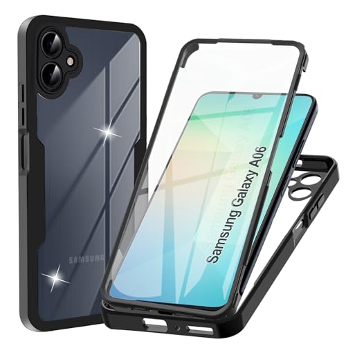 WeiCase Hülle für Samsung Galaxy A06, Transparent 360 Grad Rundumschutz Schutzhülle mit Integriertem Displayschutz Stoßfest Ultradünn Silikon Handyhülle für Galaxy A06, Schwarz WeiCase Hülle für Samsung Galaxy A06, Transparent 360 Grad Rundumschutz Schutzhülle mit Integriertem Displayschutz Stoßfest Ultradünn Silikon Handyhülle für Galaxy A06, Schwarz von WeiCase