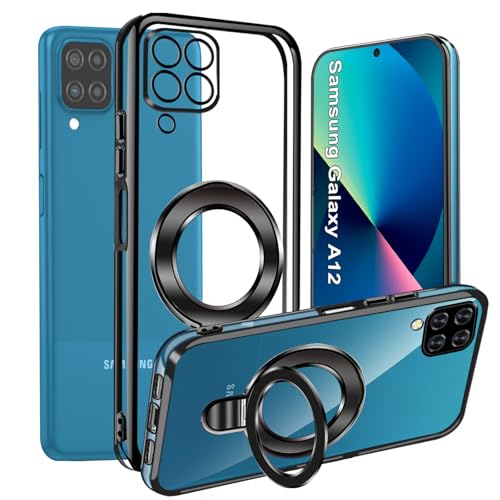 WeiCase Hülle für Samsung Galaxy A12/M12, magnetische transparente Hülle mit DIY-Ringhalter, ultradünne, weiche TPU-Silikon-stoßfeste handyhülle für Galaxy A12/M12. WeiCase Hülle für Samsung Galaxy A12/M12, magnetische transparente Hülle mit DIY-Ringhalter, ultradünne, weiche TPU-Silikon-stoßfeste handyhülle für Galaxy A12/M12. von WeiCase