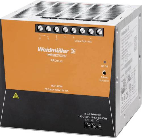 Weidmüller PRO MAX 960W 24V 40A Hutschienen-Netzteil (DIN-Rail) 24 V/DC 40A 960W Inhalt 1St. von Weidmüller