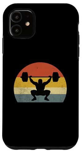 Hülle für iPhone 11 Retro Sunset Weightlifter Gewichtheben Bodybuilder von Weightlifting Bodybuilding Weightlifter Gifts