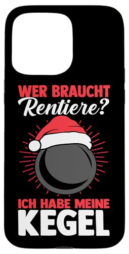 Hülle für iPhone 15 Pro Max Weihnachtsmann Weihnachten Weihnachtsfest Kegeln von Weihnacht Kegelclub Kegler Kegeln