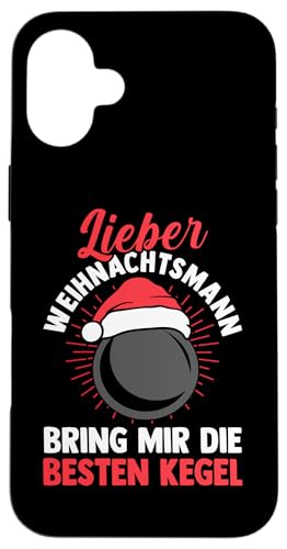 Hülle für iPhone 16 Plus Weihnachtsmann Weihnachten Weihnachtsfest Kegeln von Weihnacht Kegelclub Kegler Kegeln