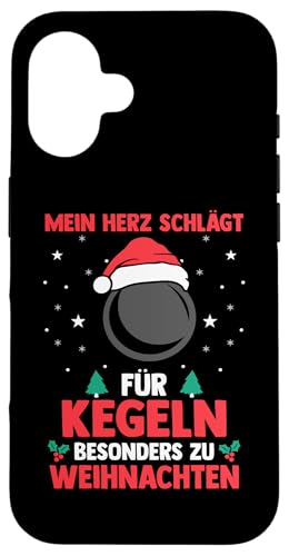 Hülle für iPhone 16 Weihnachtsmann Weihnachten Weihnachtsfest Kegeln von Weihnacht Kegelclub Kegler Kegeln