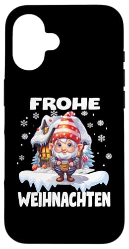 Hülle für iPhone 16 Lustige Weihnachtswichtel Weihnachten Wichtel Christmas Gnom von Weihnachten Familie Bekleidung Damen Herren Kinder