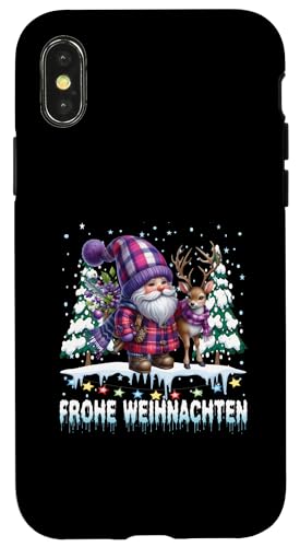 Hülle für iPhone X/XS Lustiges Weihnachtsshirt Weihnachten Wichtel Weihnachts von Weihnachten Gnome Familien Bekleidung Damen Herren