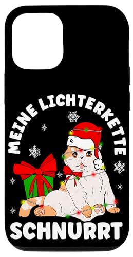 Hülle für iPhone 12/12 Pro MEINE Lichterkette SCHNURRT Weihnachten Katze Lichterkette von Weihnachten Katze Lichterkette Outfits & Co