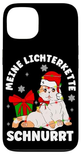 Hülle für iPhone 13 MEINE Lichterkette SCHNURRT Weihnachten Katze Lichterkette von Weihnachten Katze Lichterkette Outfits & Co