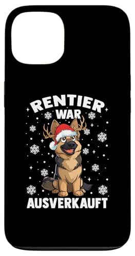 Hülle für iPhone 13 Rentier war ausverkauft Weihnachten Deutscher Schäferhund von Weihnachten Lustiger Rentier Elch Spruch