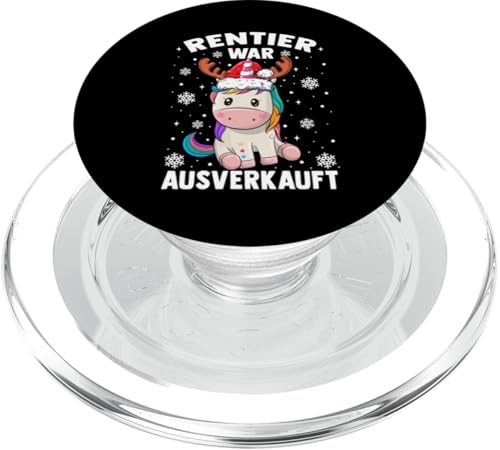 Rentier War Ausverkauft Lustige Einhorn Weihnachten PopSockets PopGrip für MagSafe von Weihnachten Lustiger Rentier Elch Spruch