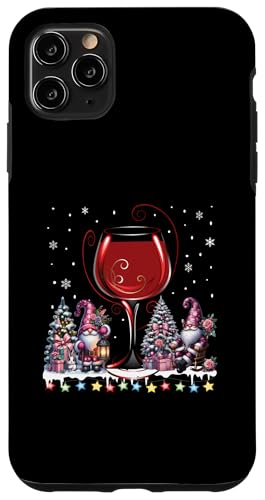 Hülle für iPhone 11 Pro Max Glas Rotwein Lustige Wichtel Gnome Weihnachten Weihnachts von Weihnachtoutfit Weihnachtsshirt Herren & Damen