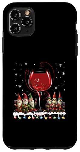 Hülle für iPhone 11 Pro Max Glas Rotwein Lustige Wichtel Gnome Weihnachten Weihnachts von Weihnachtoutfit Weihnachtsshirt Herren & Damen