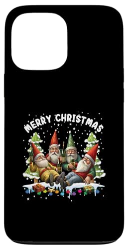 Hülle für iPhone 13 Pro Max Lustige Wichtel Gnome Glas Rotwein Weihnachten Weihnachts von Weihnachtoutfit Weihnachtsshirt Herren & Damen