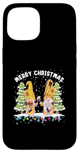 Hülle für iPhone 15 Lustige Wichtel Gnome Glas Rotwein Weihnachten Weihnachts von Weihnachtoutfit Weihnachtsshirt Herren & Damen