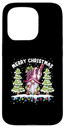 Hülle für iPhone 15 Pro Lustige Wichtel Gnome Glas Rotwein Weihnachten Weihnachts von Weihnachtoutfit Weihnachtsshirt Herren & Damen