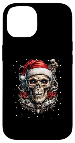 Hülle für iPhone 14 Weihnachtsoutfit Totenkopf Weihnachten Death Heavy Xmas von Weihnachtsdeko Merry Christmas Outfit für Herren