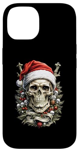 Hülle für iPhone 14 Weihnachtsoutfit Totenkopf Weihnachten Death Heavy Xmas von Weihnachtsdeko Merry Christmas Outfit für Herren