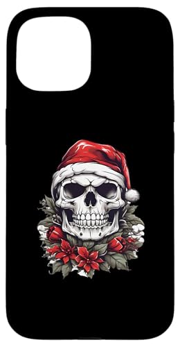 Hülle für iPhone 15 Weihnachtsoutfit Totenkopf Weihnachten Death Heavy Xmas von Weihnachtsdeko Merry Christmas Outfit für Herren