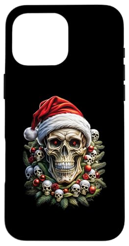 Hülle für iPhone 16 Pro Max Weihnachtsoutfit Totenkopf Weihnachten Death Heavy Xmas von Weihnachtsdeko Merry Christmas Outfit für Herren