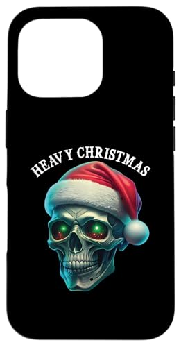 Hülle für iPhone 16 Pro Weihnachtsoutfit Totenkopf Weihnachten Death Heavy Xmas von Weihnachtsdeko Merry Christmas Outfit für Herren