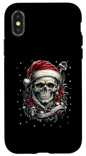 Hülle für iPhone X/XS Weihnachtsoutfit Totenkopf Weihnachten Death Heavy Xmas von Weihnachtsdeko Merry Christmas Outfit für Herren