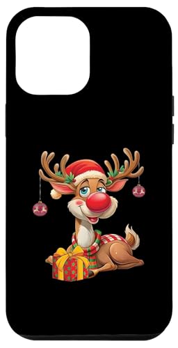 Hülle für iPhone 12 Pro Max Weihnachtsshirt Herren Geschenk Geschenkidee Damen Rentier von Weihnachtsgeschenke Geschenk Santa Xmas Elch