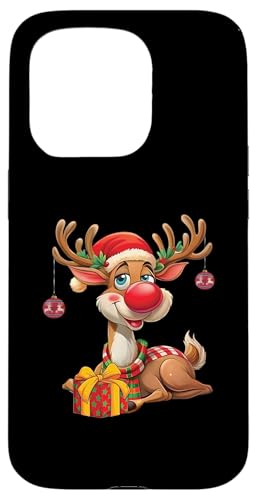 Hülle für iPhone 15 Pro Weihnachtsshirt Herren Geschenk Geschenkidee Damen Rentier von Weihnachtsgeschenke Geschenk Santa Xmas Elch