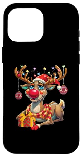 Hülle für iPhone 16 Pro Max Weihnachtsshirt Herren Geschenk Geschenkidee Damen Rentier von Weihnachtsgeschenke Geschenk Santa Xmas Elch