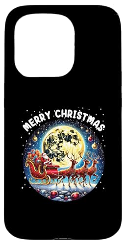 Hülle für iPhone 15 Pro Weihnachts Shirt Feiertage Geschenk Geschenkidee Nikolaus von Weihnachtsgeschenke Geschenkidee Santa Xmas Elch