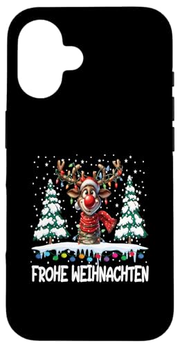 Hülle für iPhone 16 Weihnachts Shirt Feiertage Geschenk Geschenkidee Nikolaus von Weihnachtsgeschenke Geschenkidee Santa Xmas Elch