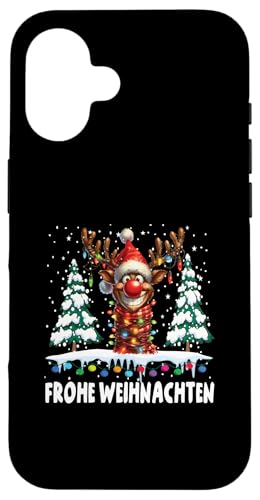 Hülle für iPhone 16 Weihnachts Shirt Feiertage Geschenk Geschenkidee Nikolaus von Weihnachtsgeschenke Geschenkidee Santa Xmas Elch