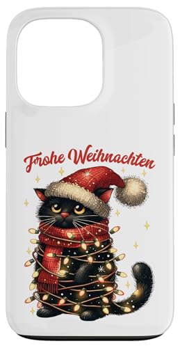 Hülle für iPhone 13 Pro Weihnachtsoutfit Katze Mit Weihnachtsbeleuchtung Weihnachts von Weihnachtsgeschenke & Weihnachtspullover