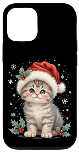 Hülle für iPhone 12/12 Pro Weihnachtskatze von Weihnachtskatze Design