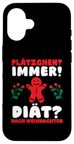 Hülle für iPhone 16 Weihnachtsmann Weihnachten Weihnachtsfest Plätzchen von Weihnachtsplätzchen Weihnachtself Weihnachtsfeier