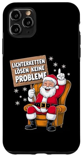 Hülle für iPhone 11 Pro Max Weihnachten Shirt Lustige Sprüche Lichterkette Spruch Santa von Weihnachtsshirt Anti Weihnachten TShirt Lustig Fun