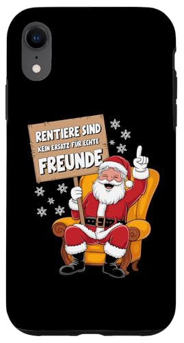 Hülle für iPhone XR Weihnachten Shirt Lustige Sprüche Weihnachtsmann Santa Claus von Weihnachtsshirt Anti Weihnachten TShirt Lustig Fun