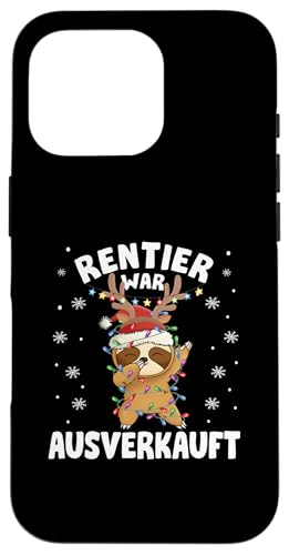 Hülle für iPhone 16 Pro Weihnachten T-Shirt Damen Geschenke Elch Lustiges Weihnachts von Weihnachtsshirt Weihnachten Outfit Bekleidung Xmas