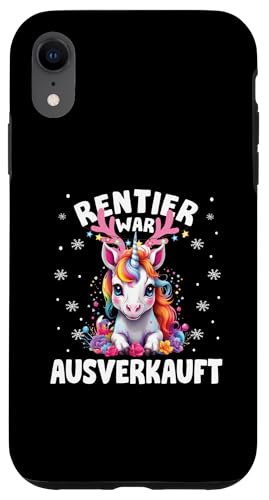 Hülle für iPhone XR Weihnachten T-Shirt Damen Geschenke Elch Lustiges Weihnachts von Weihnachtsshirt Weihnachten Outfit Bekleidung Xmas