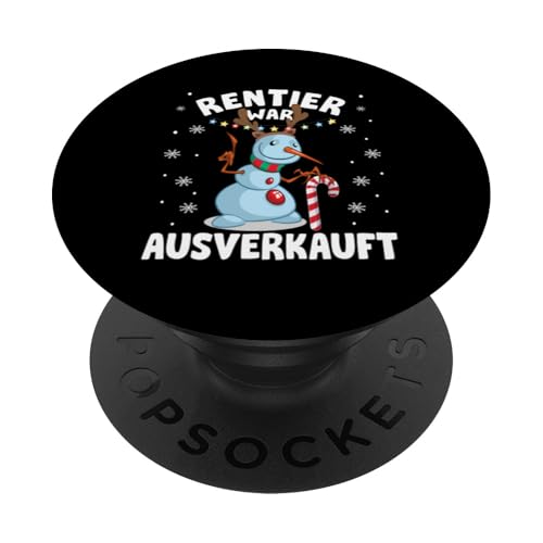 Weihnachten T-Shirt Damen Geschenke Elch Lustiges Weihnachts PopSockets Klebender PopGrip von Weihnachtsshirt Weihnachten Outfit Bekleidung Xmas