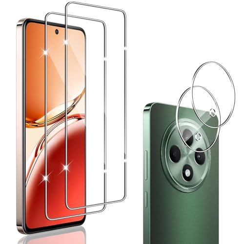 Weimierd Schutzfolie kompatibel mit Oppo Reno 12F /Reno 12 FS für Panzerglas, 2 Stück Panzerfolie + 2 Stück Kameraschutz, 9H Härte Folie,0.33mm Ultra-klar Displayschutzfolie von Weimierd