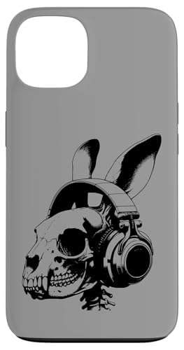 Hülle für iPhone 13 Cringe Bunny trägt Kopfhörer, weird Goth Ostern von Weirdcore Ostergeschenke, Osterkorbfüller