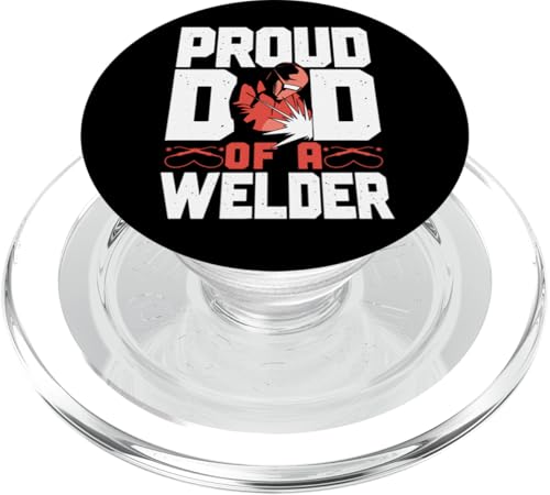 Schweißer, Vater, Alter, stolzer Vater eines Schweißers PopSockets PopGrip für MagSafe von Welding Welder HD0