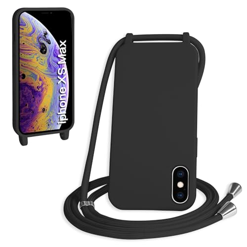 WenBaby Handykette für iPhone XS Max Hülle mit Band,Handyhülle mit Schnur zum Umhängen Silikon Seil Necklace Schutzhülle mit Kordel Tasche Case TPU Bumper für iPhone XS Max- Schwarz WenBaby Handykette für iPhone XS Max Hülle mit Band,Handyhülle mit Schnur zum Umhängen Silikon Seil Necklace Schutzhülle mit Kordel Tasche Case TPU Bumper für iPhone XS Max- Schwarz von WenBaby