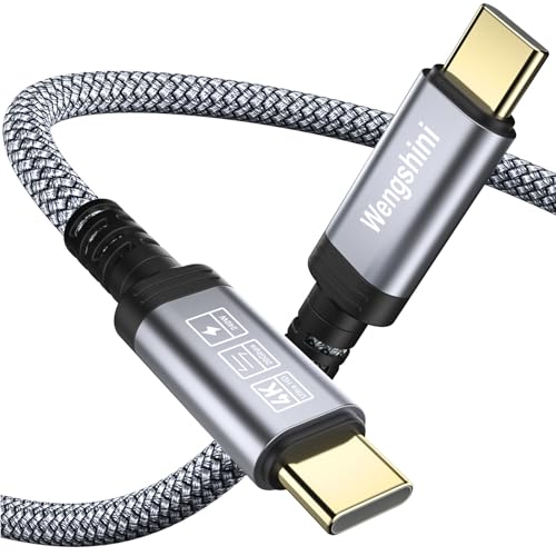 Wengshini USB C auf USB C Kabel 2M,240W/20Gbps USB C 3.2 Gen2 x 2 Datenkabel, 4K@60HZVideoübertragung Videoübertragung für Laptop, Handy, Steam Deck, Tablet, SSD, Monitor usw. von Wengshini