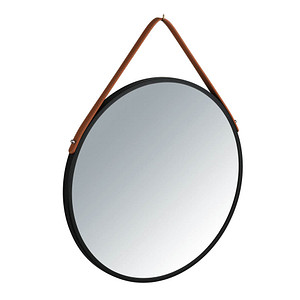 WENKO Spiegel Borrone schwarz 40,0 cm 40,0 cm von Wenko