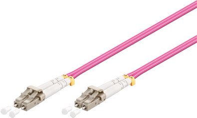 Goobay LWL Kabel, Multimode (OM4) Violett, 2 m - LC-Stecker (UPC) / SC-Stecker (UPC) (95944) von Wentronic