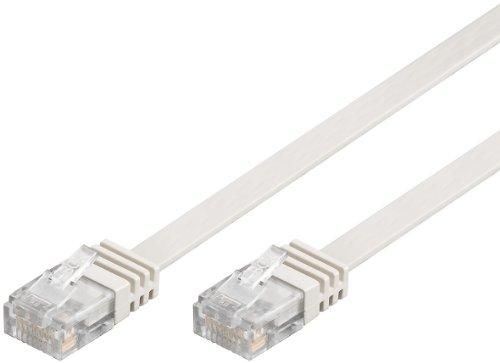 Wentronic CAT 6 Netzwerkkabel Flachkabel; CAT Flat 6-0050 U/UTP Weiss 0.50m von Wentronic