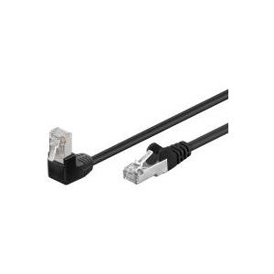 Wentronic Goobay - Netzwerkkabel - RJ-45 (M) - RJ-45 (M) - 50cm - Foiled Unshielded Twisted Pair (F/UTP) - CAT 5e - gepresst, glatt, 90-Grad-Anschluss (94186) von Wentronic