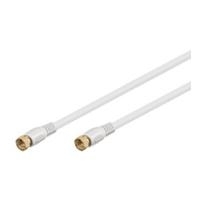 Wentronic Goobay SAT Anschlusskabel, 100% geschirmt, vergoldet, Wei�, 2.5 m - F-Stecker <=> F-Stecker (67291) von Wentronic