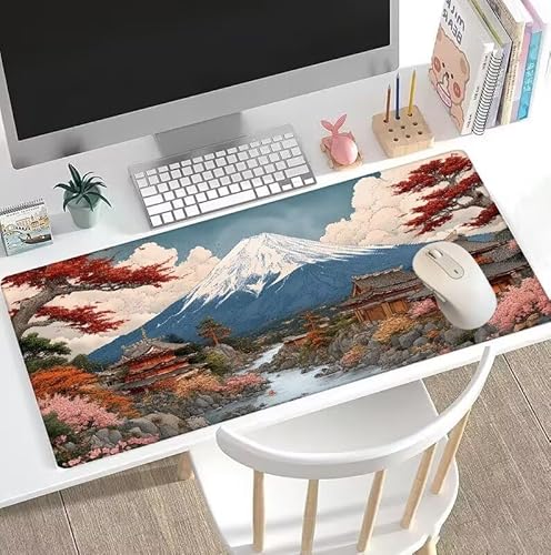 Berg Mauspad Große Wolke Schreibtischunterlage, Mauspad Gaming, Gaming Tastatur Matte, Geschenke für Frauen, Männer, Großer Erweiterter Schreibtisch Schutz Für Room Office, Decor 1600x800x3mm W5-33 von Weoqion