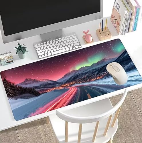 Der Weg Mauspad Große Sternenhimmel Schreibtischunterlage, Mauspad Gaming, Gaming Tastatur Matte, Geschenke für Frauen, Großer Erweiterter Schreibtisch Schutz für Room Office,Decor 1600x800x3mm W5-345 von Weoqion